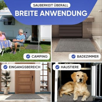 Sanders Luxury Mat | Schmutzfangmatte Innen 60 x 90 cm (24"x36"), rutschfeste Maschinenwaschbare Fußmatte, saugfähige Sauberlaufmatte, Eingangstürmatte für Hund, Eingang, Flur & Camping