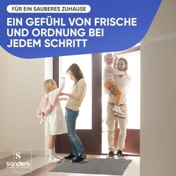 Sanders Luxury Mat | Schmutzfangmatte Innen 60 x 90 cm (24"x36"), rutschfeste Maschinenwaschbare Fußmatte, saugfähige Sauberlaufmatte, Eingangstürmatte für Hund, Eingang, Flur & Camping